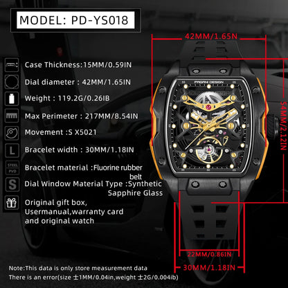 2026 Pagani Design new men's watch 50 meter waterproof stainless steel case luminous dial fashionable men's mechanical watch