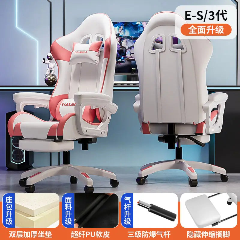 Ergonomic Gaming Chair Racing Style Computer Chair with Adjustable Armrests, Reclining Office Chair, E-Sports Chair for Home & Office