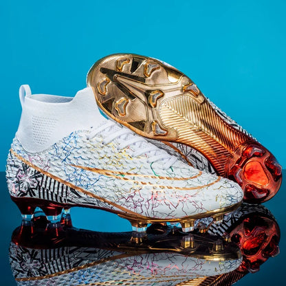 Chaussures de football pour enfants, crampons de football pour garçons et filles, chaussures de sport d'extérieur légères, durables et antidérapantes pour les jeunes