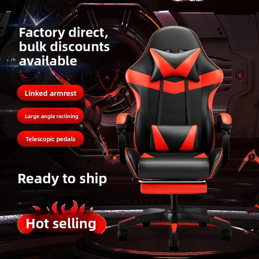 Sedia da gaming ergonomica per computer e scrivania, poltrona reclinabile per home office con supporto lombare per sessioni prolungate, sedia da gioco