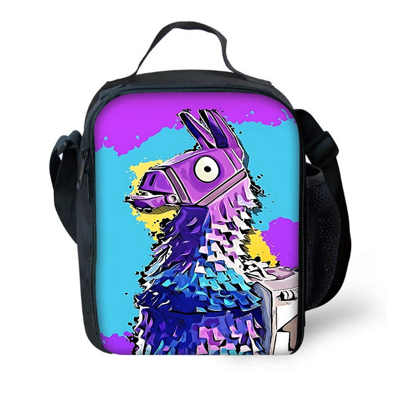 Hot Game Child Insulated Large Fortnite Capacity Bag for Boy Girl Student Outdoor Picnic Reusable Thermal Cooler Lunch Box