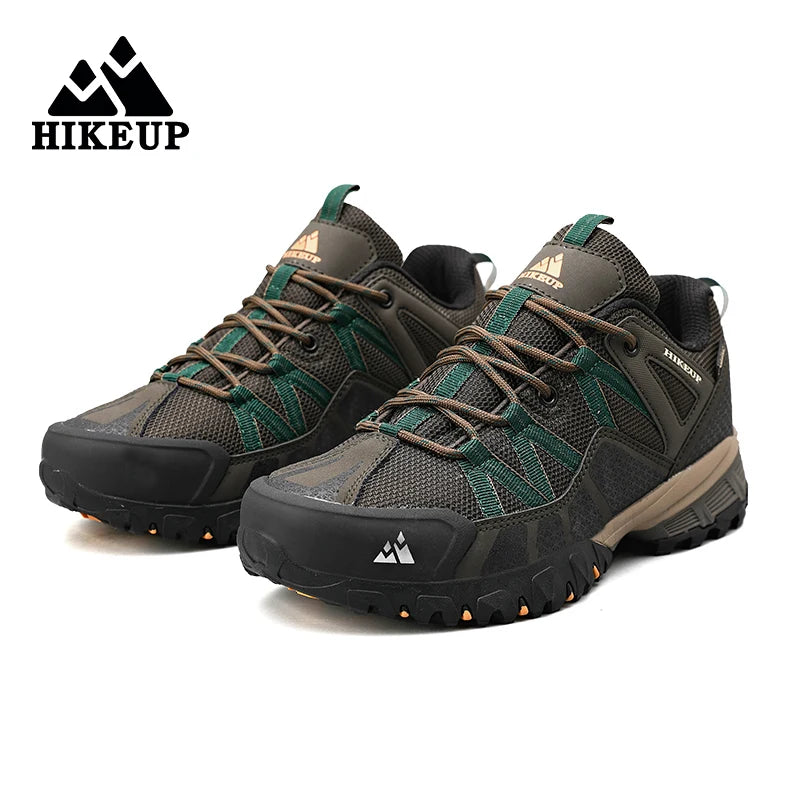 HIKEUP Sneakers traspiranti, ammortizzate e antiscivolo - Scarpe da trekking da uomo - Scarpe da corsa e trekking - Scarpe da montagna per attività all'aperto da uomo