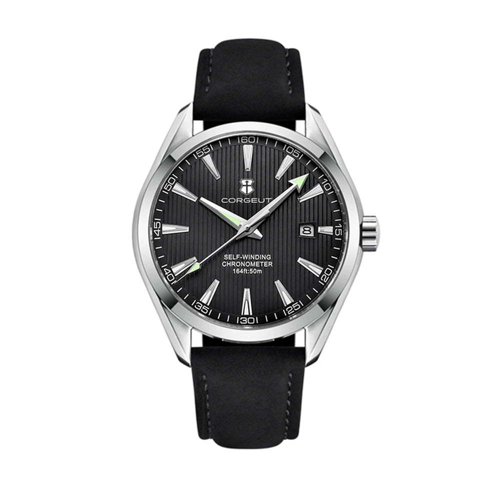 Luxury NH35 Corgeut Watch Men's 41mm Sport Clock Automatic Mechanical Wristwatch Sapphire Steel Band