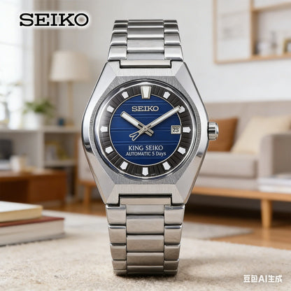 Novo relógio mecânico automático Seiko 2026 para homem e mulher, estilo business e lazer, com calendário, iluminação noturna, impermeável, para casal