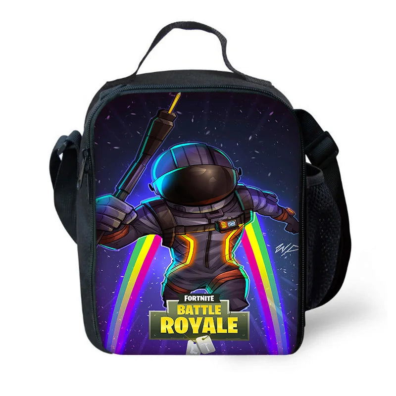 Hot Game Fortnite Child Insulated Large Capacity Bag for Boys and Girls Student Outdoor Picnic Reusable Thermal Cooler Lunch Box