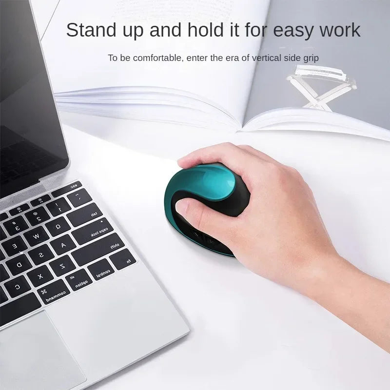 Mouse vertical ergonomic wireless reîncărcabil BTS-908, foarte popular, cu receptor USB 2.4G, DPI reglabil 1600 și 6 butoane