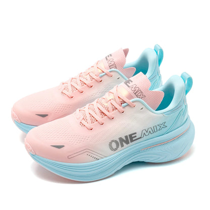 ONEMIX Nieuwe jogging- en hardloopschoenen voor dames en heren, lichte sneakers, wegschoenen, slijtvaste modieuze sportschoenen, fitnessschoenen
