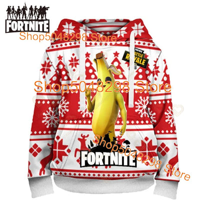 Fortnite Hoodies Pullover Sweatshirt Victory Royale 3D Hoodies Streetwear Hooded Clothes Tops for Kids Birthday Gifts