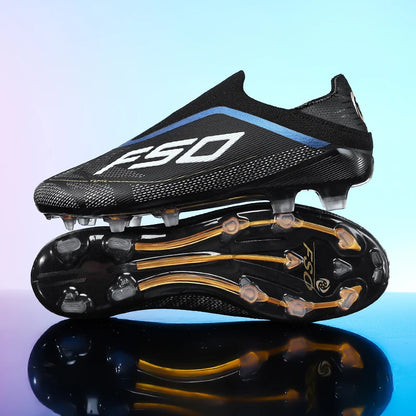New Men Football Boots Non-Slip Outdoor Sneakers Match Grass Cleats High-quality Soccer Shoes Futsal Hot-selling High-top Light