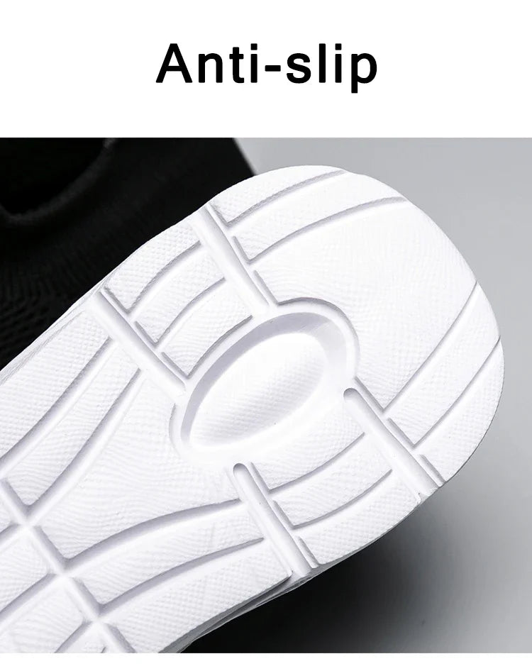 Breathable Men's Casual Shoes Lightweight Vulcanized Outdoor Platform Loafers Soft Mesh Flats Non-slip Sneakers