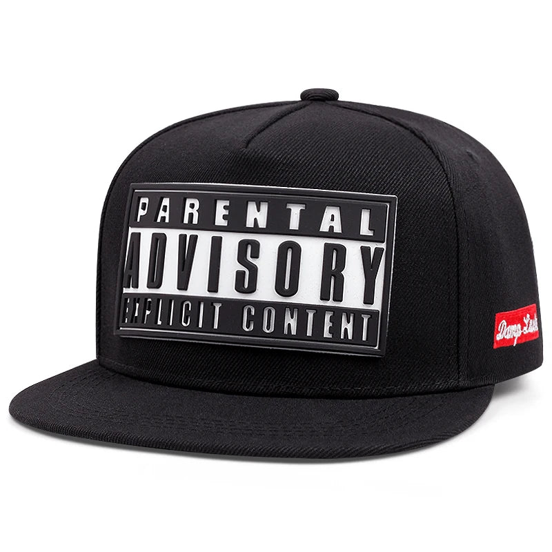 2025 Personalized New ADVISORY Embroidered Street Dance Hip Hop Hat Outdoor Leisure Sunshade Hat Flat Edge Baseball Hat Unisex