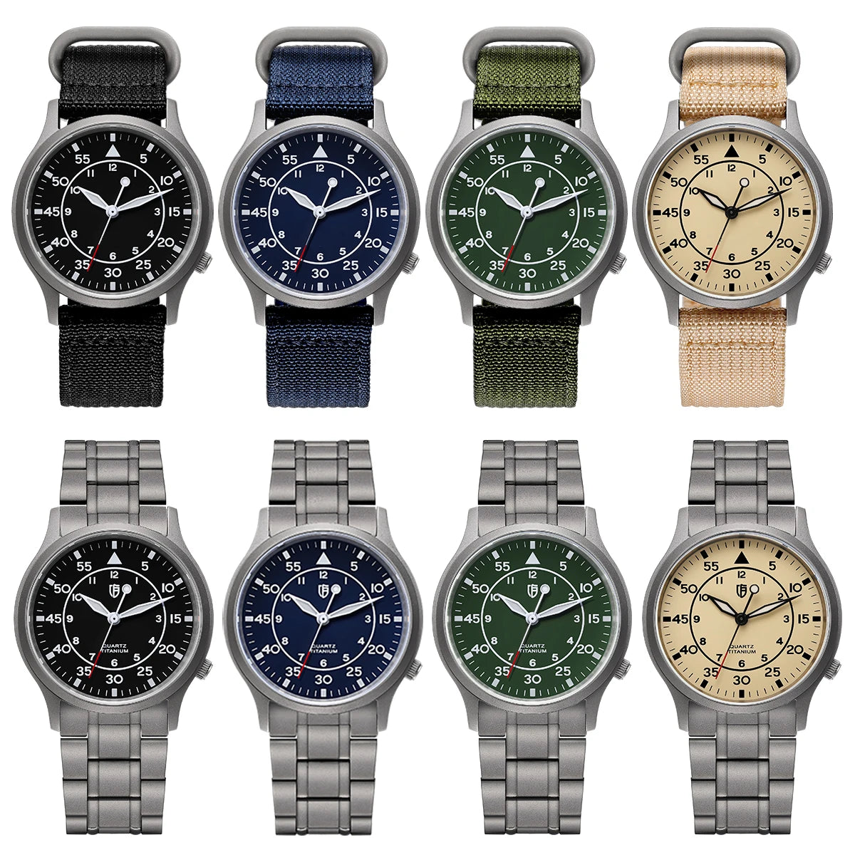 BERNY Titanium Men Quartz Watch AR Coating Sapphire Fashion Wristwatch Luminous VH31 Ultra-thin Wristwatch Waterproof 5ATM Watch