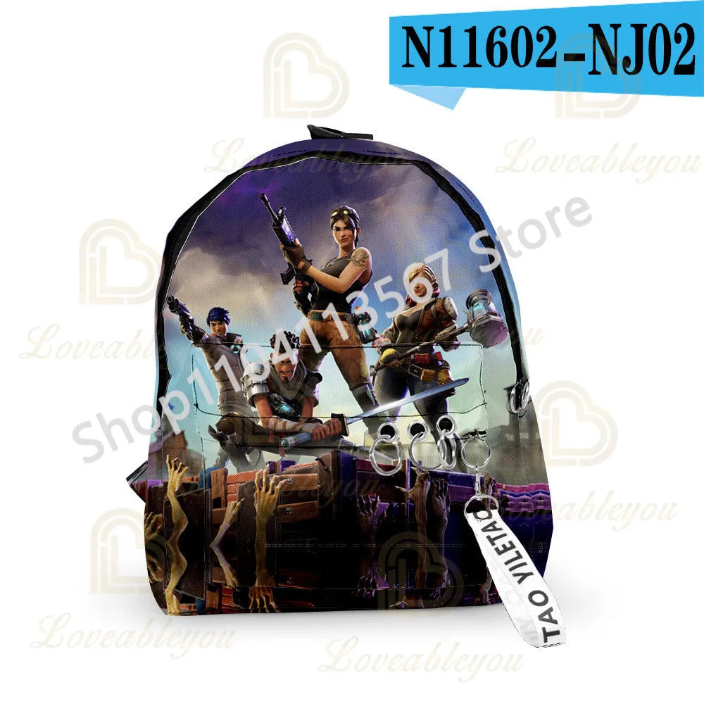 3Pcs/Sets Fortnite School Bags for Boys Girls Cartoon Battle Royale Game Book Bags Sets Games Backpacks School Gifts