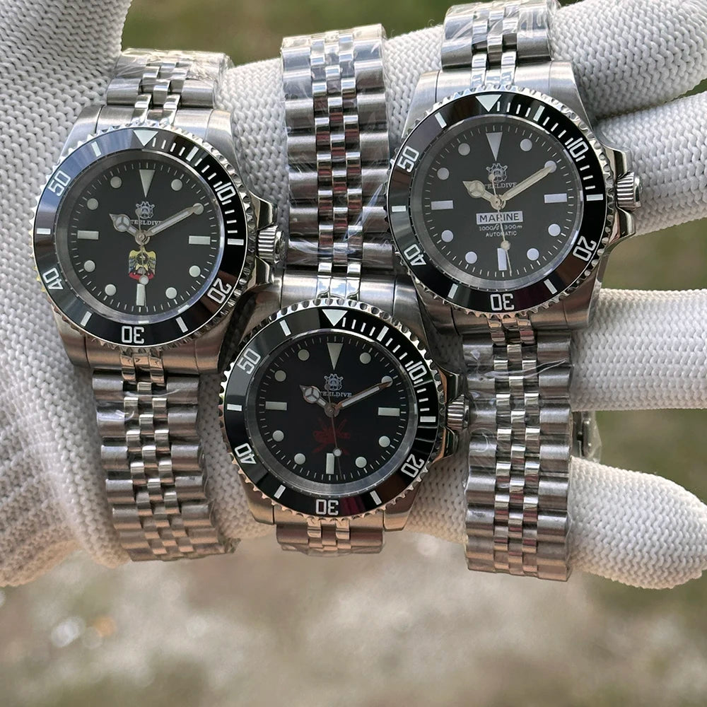 STEELDIVE SD1954 Black Dial 41MM Stainless Steel NH35 Automatic Movement What Ghost Men's 300M Dive Watch Sapphire Glass