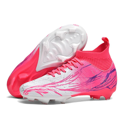 Chaussures de football à crampons FG pour terrain ferme, coupe basse, à lacets, pour hommes, professionnelles, antidérapantes, résistantes à l'usure, pour entraînement sur herbe naturelle