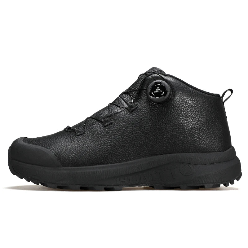 Pantofi din piele HUMTTO pentru bărbați, pentru iarnă, camping și activități în aer liber, pantofi sport pentru bărbați, bocanci de trekking respirabili, adidași antiderapanti pentru drumeții