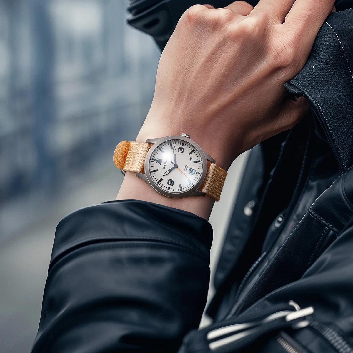 BERNY Full Titanium Automatic Watch for Men Sapphire AR Coated 10Bar Supper Luminous Men Wristwatch Sports Aviation Men Watches
