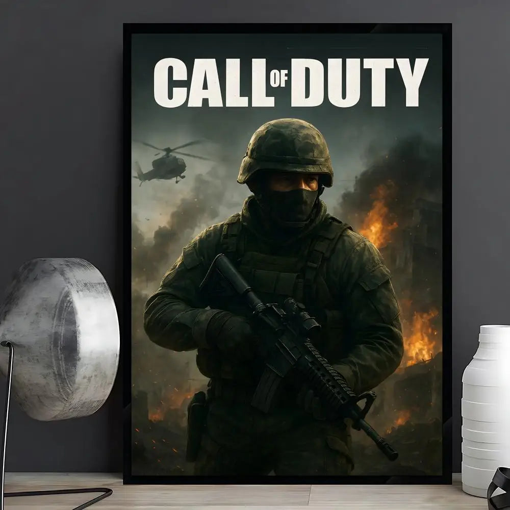 game Call of Duty Poster Posters Anime Room Decor Decoration Movie Backpack Wall Interior Music Wall Art