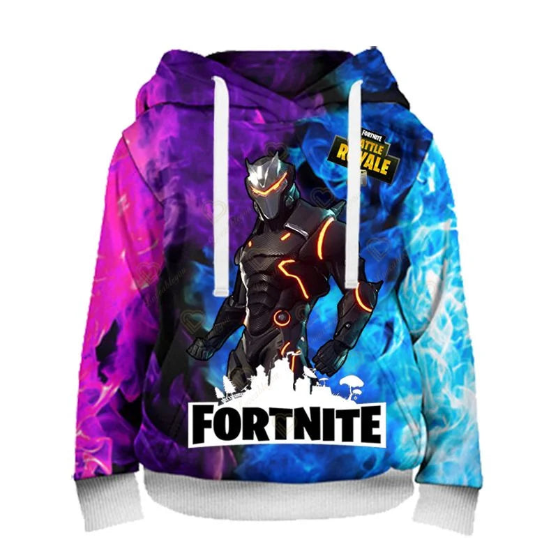 Fortnite Kids Sweatshirt Victory Royale 3D Printed Hoodies for Men, Women, and Children, Game Hooded Streetwear Pullover, Perfect Birthday Gift