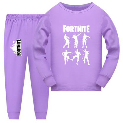 New Kids Fortnite Fall Pajama Sets Baby Girls Long Sleeve Tops Pants 2pcs Set Teen Boys Daily Sleepwear1006