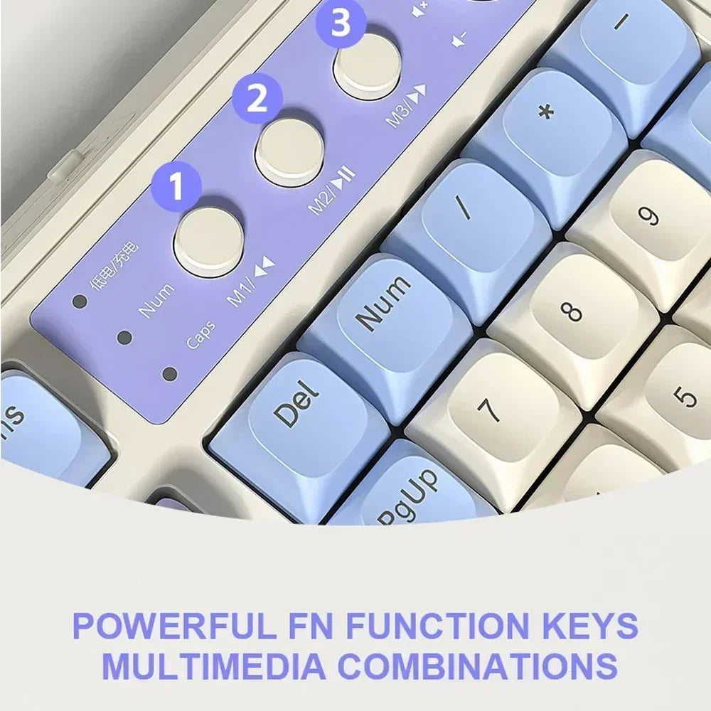 AULA S99 Spider Keyboard Membrane Keyboard Wireless Bluetooth Wired Three Mode RGB Gamer Keyboards Office Typing Mute 99 Keys