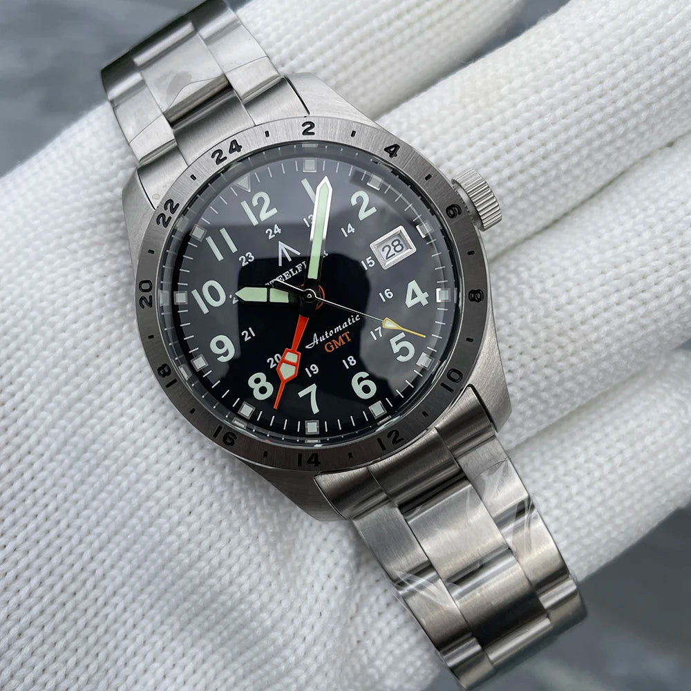 STEELFLIER Official SF792 GMT Mechanische Armbanduhr NH34 Uhrwerk Super BGW9 C3 Leuchtmasse 200M wasserdichte Luxus-Taucheruhr für Herren