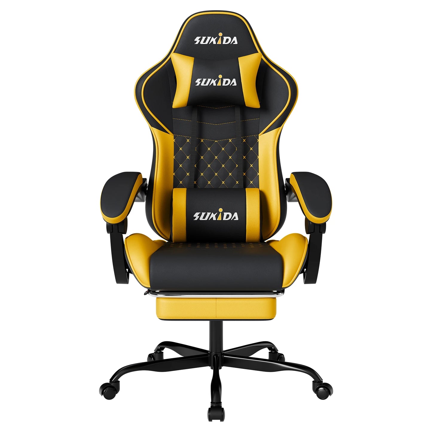 SUKIDA Gaming Chair Ergonomic Video Game Chair Comfortable Computer Chair with Footrest and Lumbar Support Office Chair