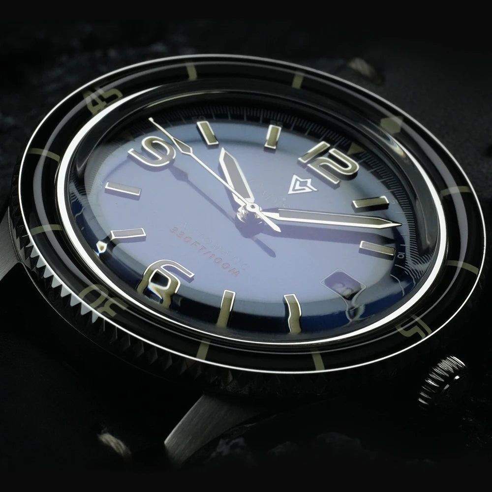 CADISEN 2026 Watch Men Mechanical Wristwatches MIYOTA 8215 Movement Genuine Leather Strap Waterproof Luminous Red Mens Watches