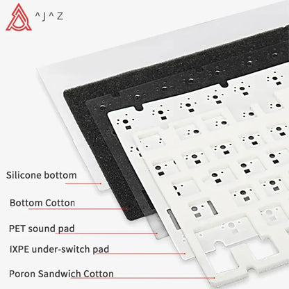 AJAZZ AK820 Pro Gaming Mechanical Keyboard 75% Wireless Bluetooth RGB Hot-Swappable Mechanical Keyboard with Volume Knob for PC, Mac & Laptop