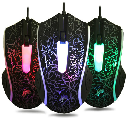 Mouse da gaming cablato USB 2400 DPI con retroilluminazione LED, mouse professionale per gamer, ergonomico, per PC, laptop e MacBook