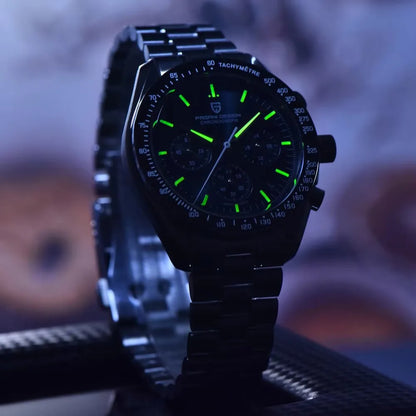 Ura PAGANI DESIGN Moon – luksuzni kvarčni kronograf za moške, športni stil, safirno steklo z antirefleksno obdelavo, svetleči zaslon