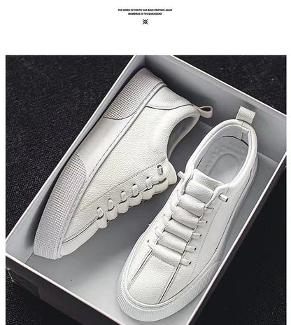 Sneakers da uomo, scarpe casual da uomo, ballerine da uomo, zapatillas da uomo, scarpe leggere in pelle PU traspiranti, scarpe da tennis sportive da uomo bianche