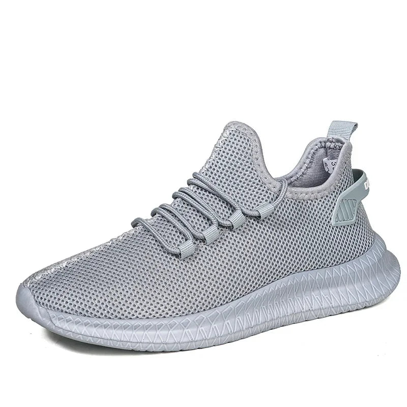 Antislip casual herensneakers, ademend, voor buiten, joggen, training, wandelen, sport, hardlopen, outdoor, geweven, gebreid, veterschoenen