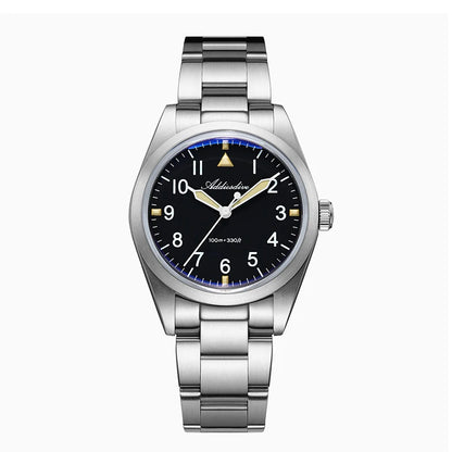ADDIESDIVE 36mm AD2502 Watch for Men 100M Waterproof Titanium Alloy VH31 Movement Bubble Mirror Glass Luminous Quartz Watches