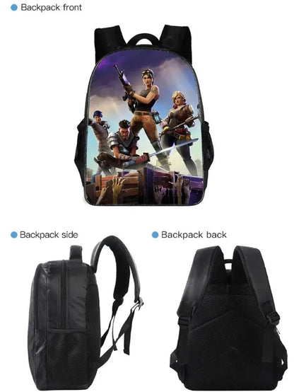 Fortnited 3-teiliges Rucksack-Set für Jungen – Victory Game, 16 Zoll, wasserabweisender Vorschul-Rucksack, cooler Grundschulrucksack