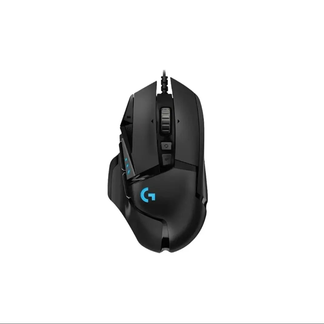Rato gaming com cabo Logitech G502 HERO para e-sports, rato mecânico RGB com peso ajustável e macro programável para battle royale
