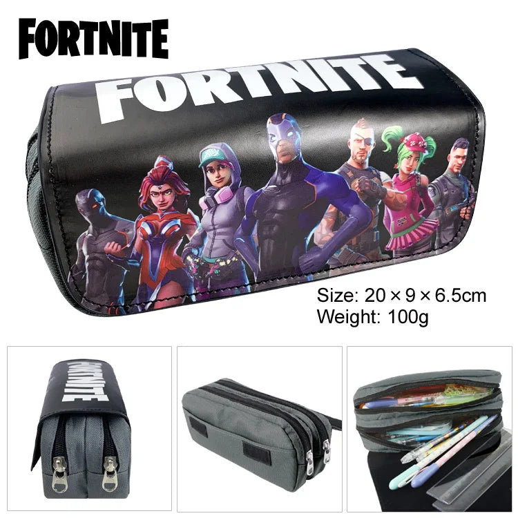 New Fortnite Pencil Case Cartoon Figure Printed Pencil Bags Cute Pencil Cases Boys School Supplies Children Birthday Gifts