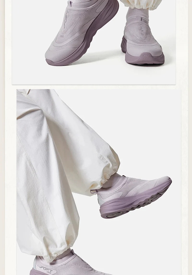 Li-Ning Women's SOFT GO 2 Slip-On Casual Walking Shoes COMFOAM Breathable Flexible Li-Ning Comfortable Sports Sneakers AGLV006