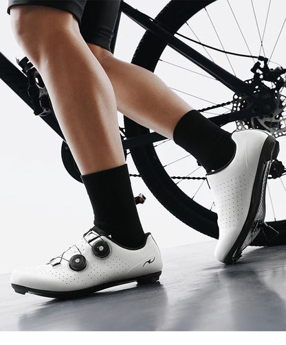 Competition Cycling Sports Shoes Road Bicycle Shoes Unisex Breathable Sports Cycling Shoes Self-locking Racing Bicycle Shoes