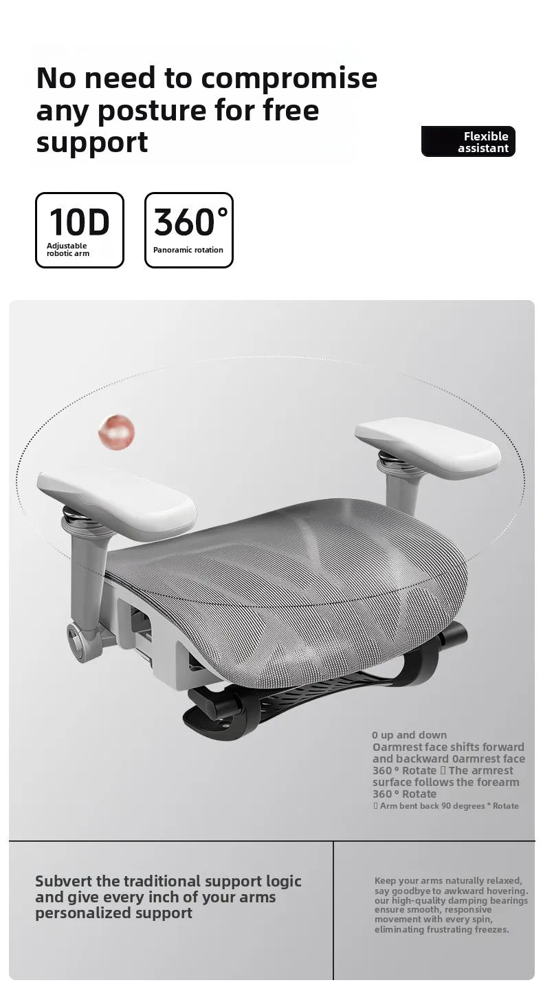 Portable Minimalist Ergonomic Chair 10D Armrest Computer Chair Office Chair Study Chair Gaming Chair Gravity Sturdy and Durable