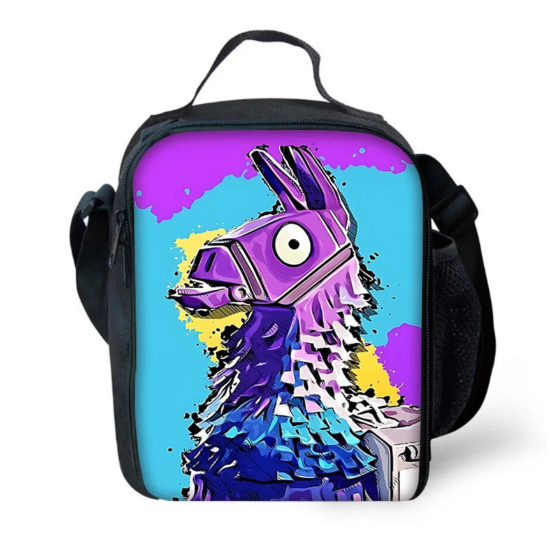 Classic Game Fortnites Child Insulated Large Capacity Bag for Boy Girl Student Outdoor Picnic Resuable Thermal Cooler Lunch Box
