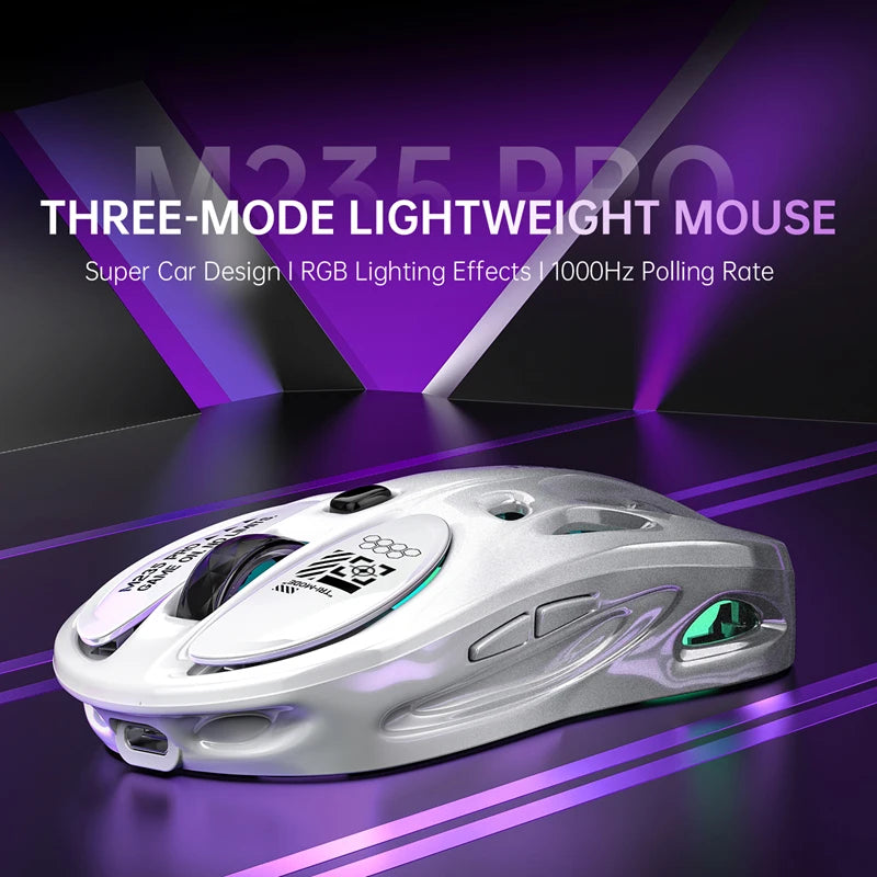 Kabellose 2.4G Tri-Mode RGB Gaming-Maus mit leichtem Hohl-Design, Chroma-Beleuchtung, kabelgebunden, Bluetooth, E-Sports-Maus-Controller