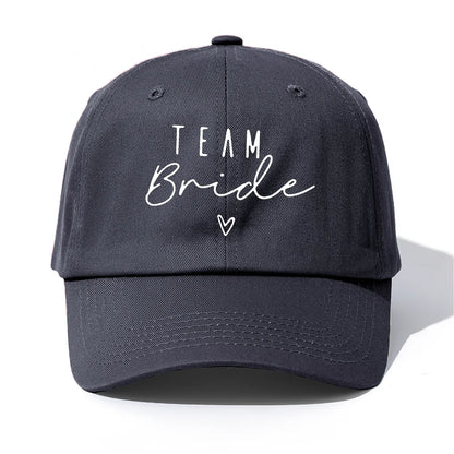 1pc Team Bride Print  Baseball Cap for Adults,  Minimalist Retro Style Casual Soft Adjustable Dad Hat, Perfect As Gift
