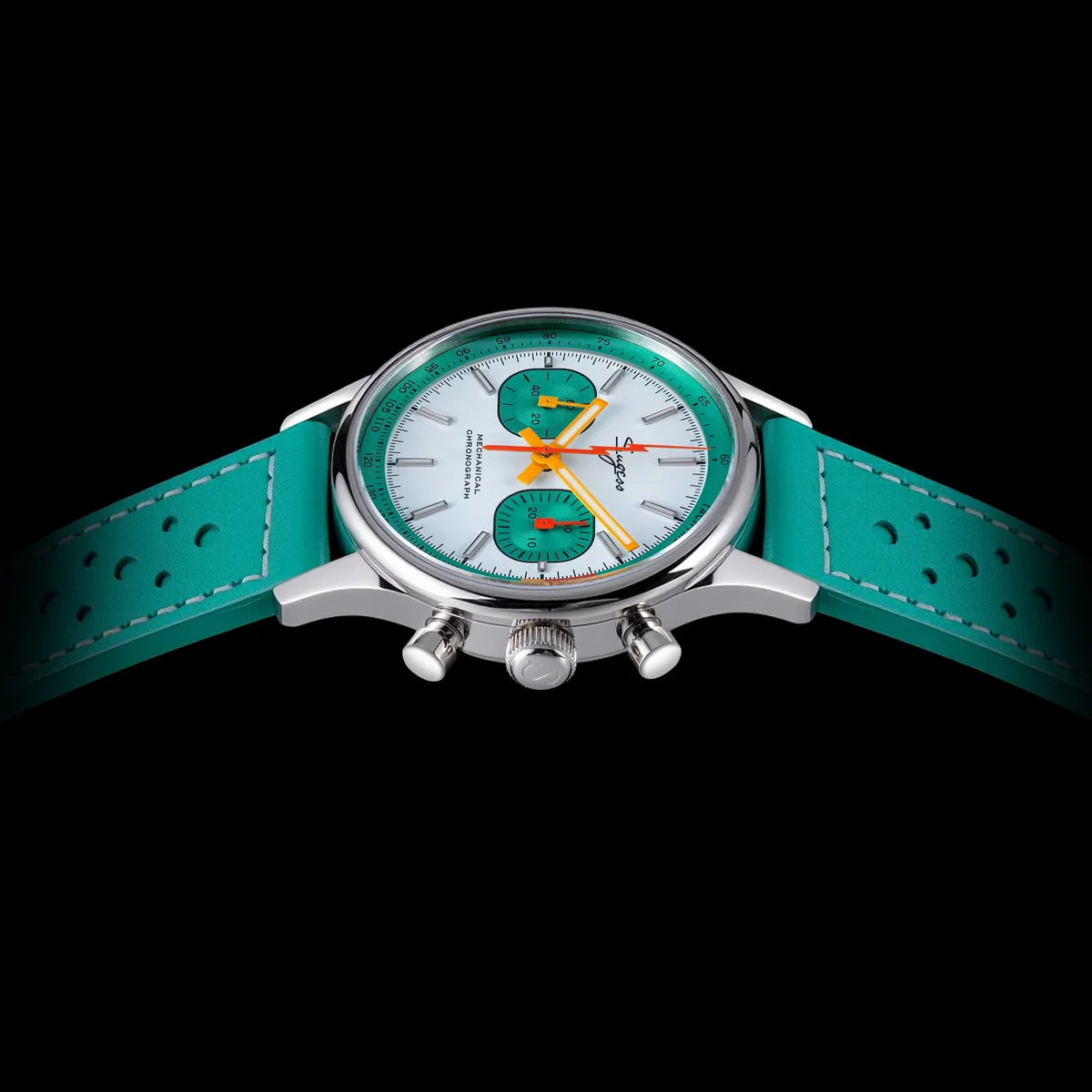 Sugess Chronograph Watch for Man ST19 Swanneck Movement Mechanical Wristwatches Sapphire Crystal Pilot Military Racing Clock New