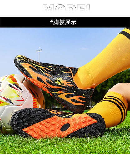 Men Professional Football Boots Cleats Boys Soccer Shoes Ankle Support Cleats Youth Outdoor Match Training Sneakers Non-slip.