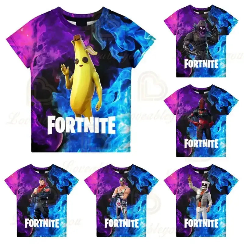 Fortnite Victory Game 3D T-shirt Baby Clothing Harajuku T-shirt Children Cute Kids Battle Royale Hero Tops Boys Girls
