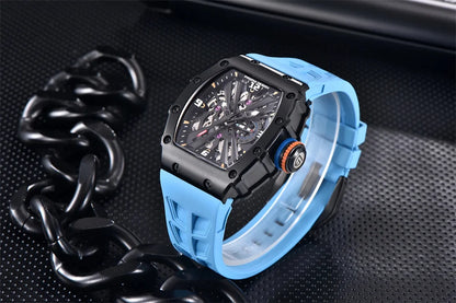 PAGANI DESIGN 42 MM Herren-Skelett-Quarzuhr Japan VH65 Saphirglas Edelstahl 50M wasserdicht Armbanduhren PD1738 Neu
