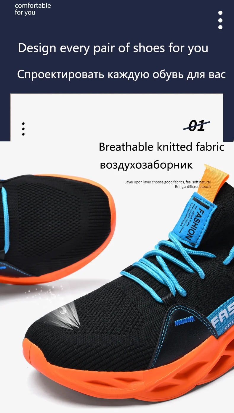 Men's Breathable Fashion Mesh Running Shoes High Quality Unisex Lightweight Tennis Athletic Sneakers 2023