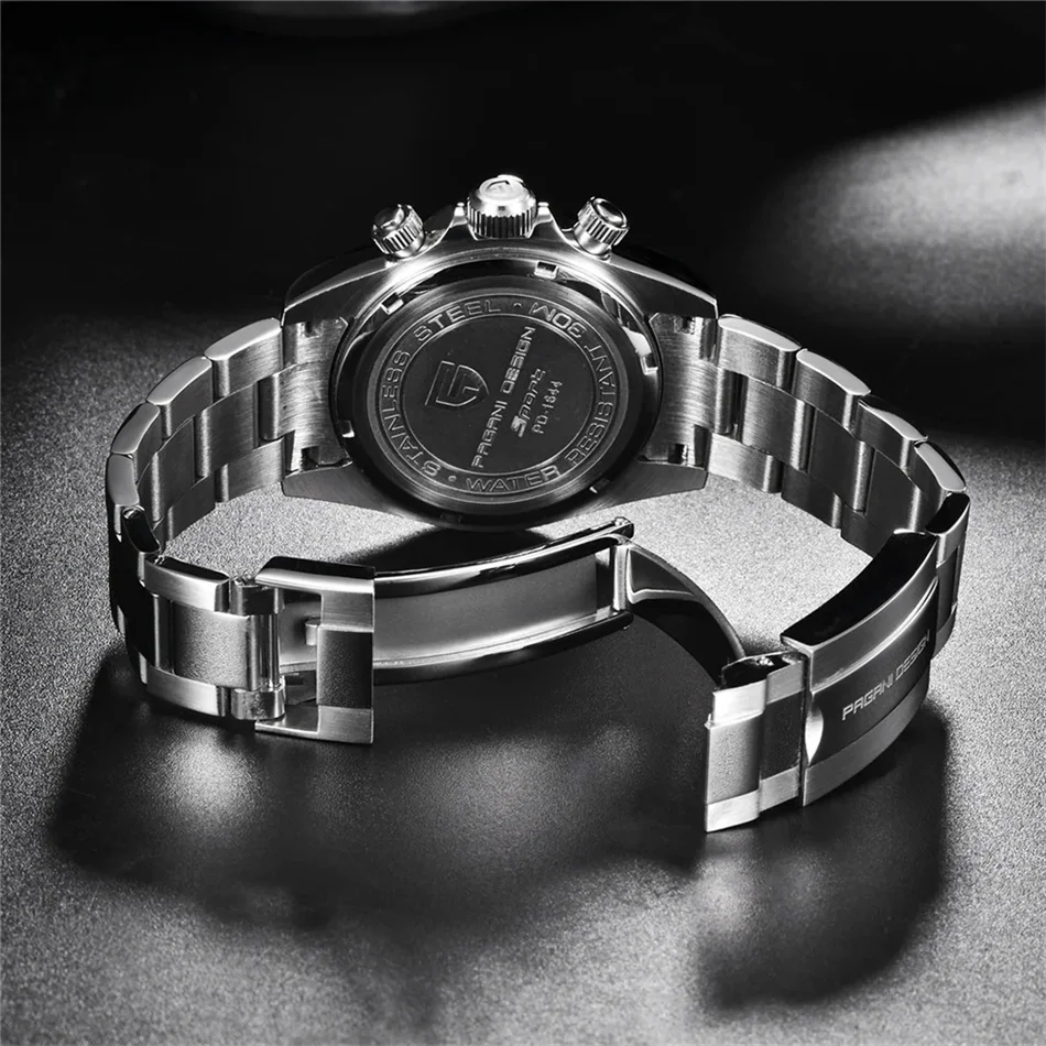 Neue PAGANI DESIGN PD1644 Luxus-Quarzuhr für Herren mit automatischem Datum, sportliche Armbanduhr, 100m wasserdicht, Chronograph, Herrengeschenk