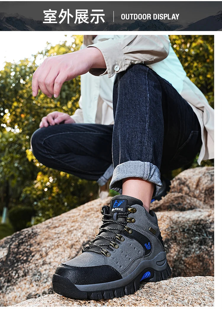 Outdoor-trekkingschoenen herfst/winter heren waterdichte wandelschoenen bergschoenen echt leer bosjacht tactische schoenen